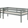 Halfhoogslaper Pip 90 x 200 dennenhout - grijs