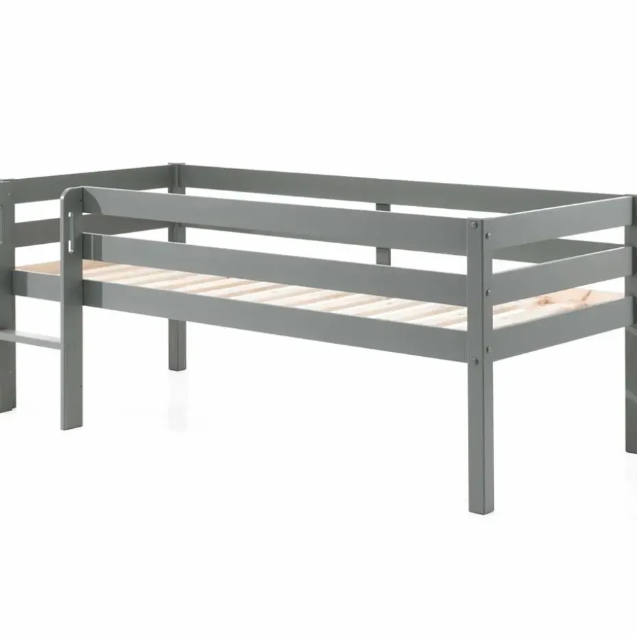 Halfhoogslaper Pip 90 x 200 dennenhout - grijs