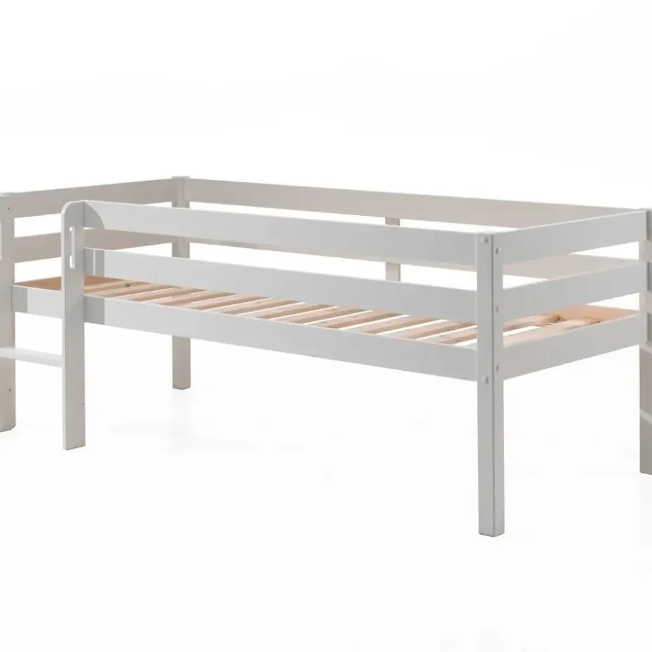 Halfhoogslaper Pip 90 x 200 dennenhout - wit