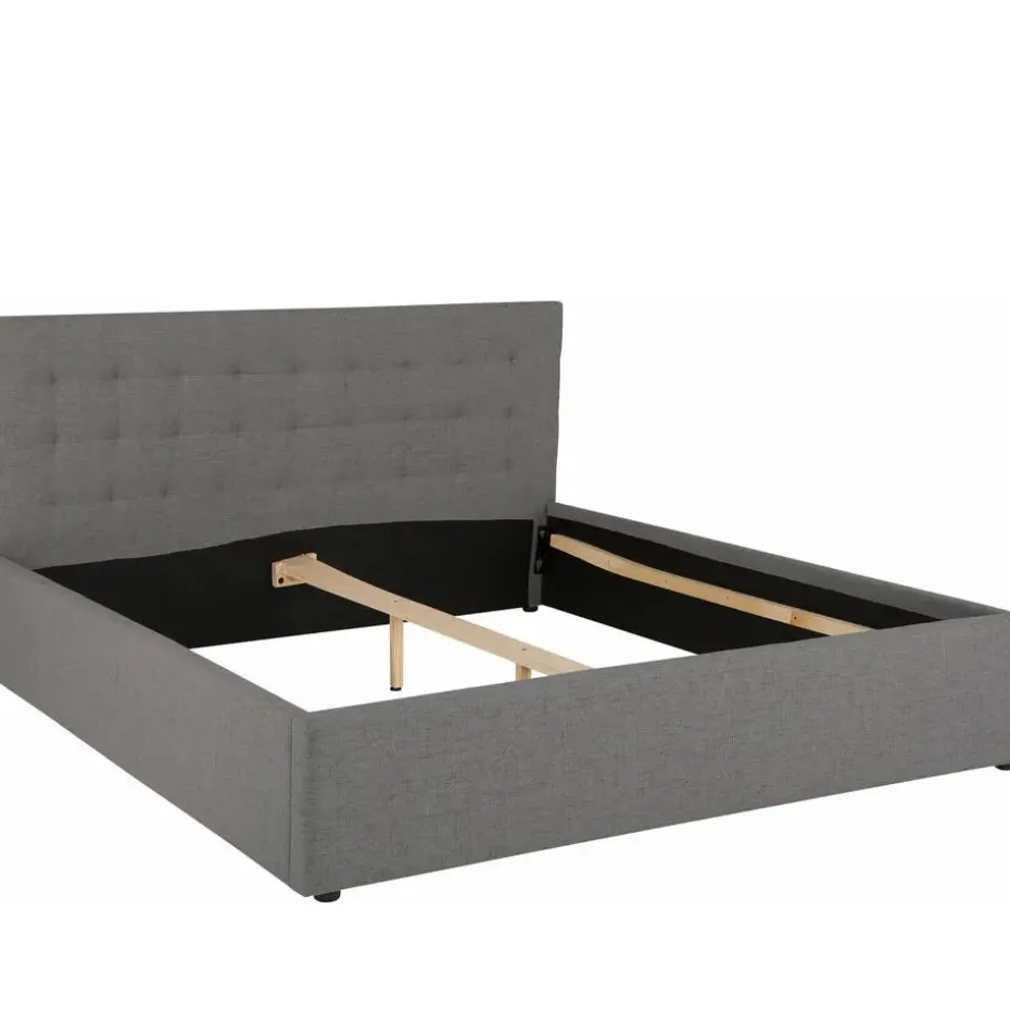 Hamar - Bed 180x200 cm in grijze stof