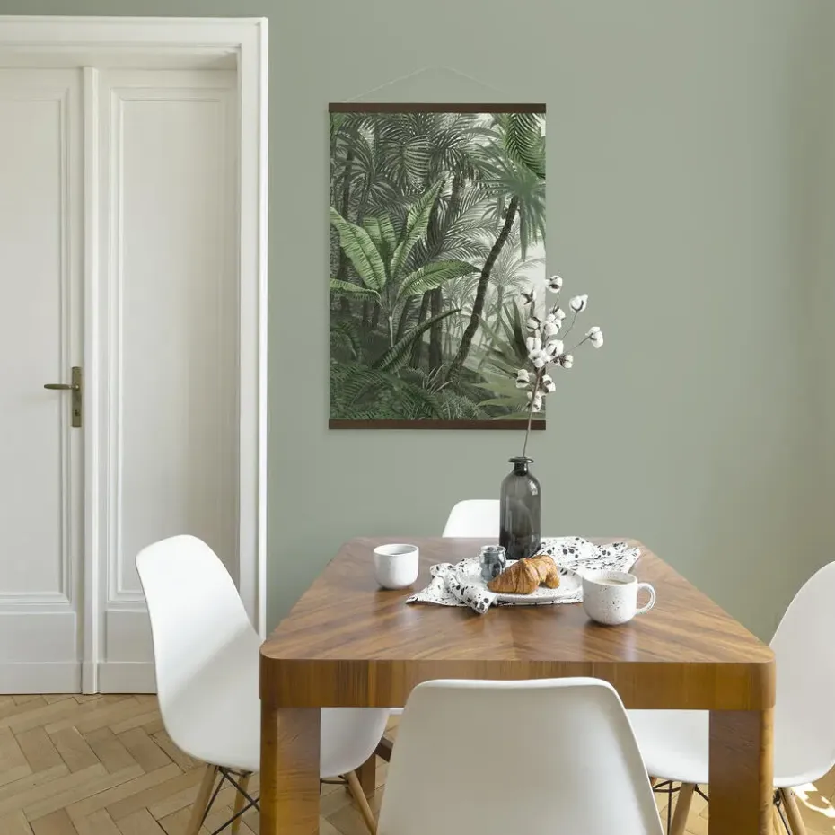 Hangende Poster Linnen - Jungle Landschap Groen