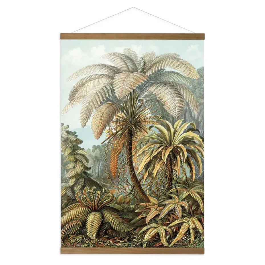 Hangende Poster Linnen Jungle Filicinae 100x70cm