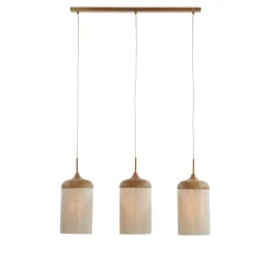 Hanglamp Dania - Naturel/Crème - 90x22x32cm - 3L