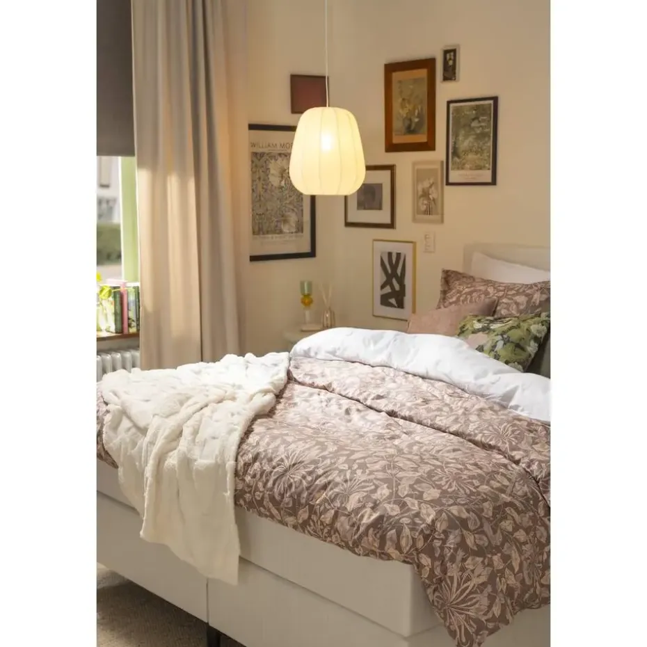 Hanglamp Fenne - wit metaal - E27 - 150xØ35 cm