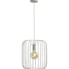 Hanglamp Jade - lichtgrijs - 120x36xØ31 cm