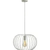 Hanglamp Jade - lichtgrijs - 120x26xØ38 cm
