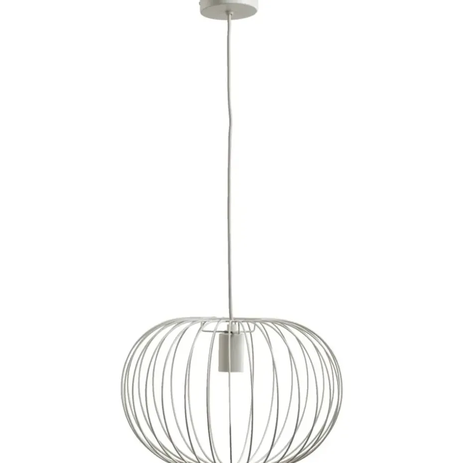 Hanglamp Jade - lichtgrijs - 120x26xØ38 cm