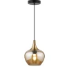 Hanglamp Lola - amber metaal/glas - 150xØ19 cm