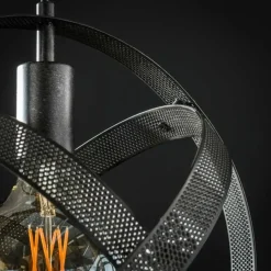Hanglamp Yaya 3-lichts mesh - Metaal - Zwart