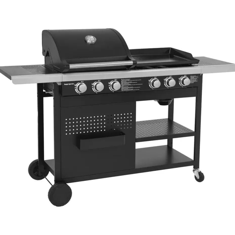 Happy Garden Gas barbecue VESUVIO - Zwart - Staal