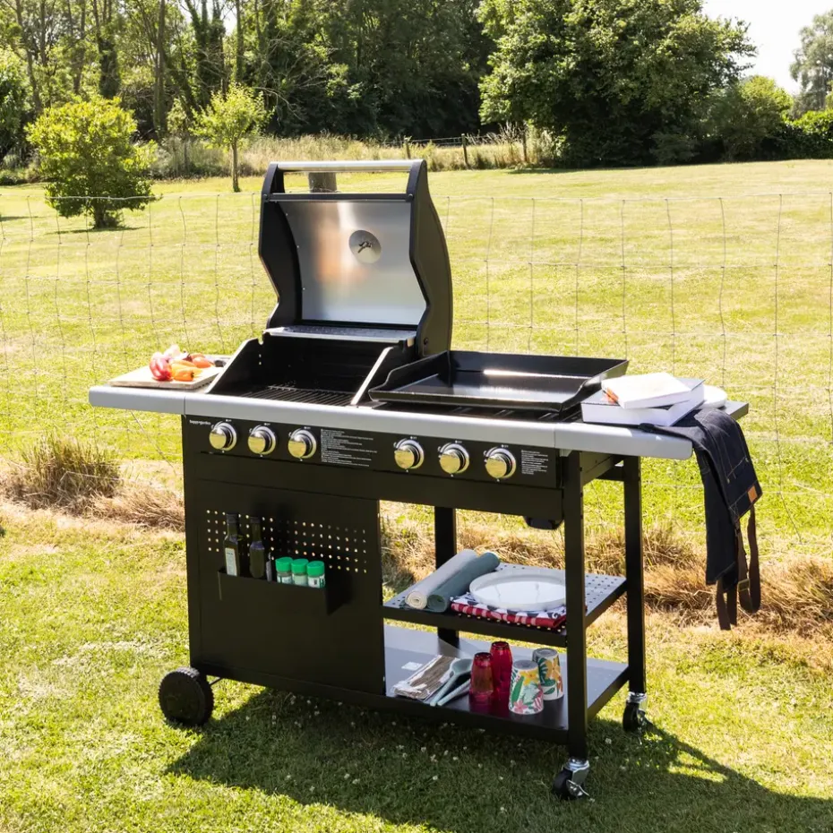 Happy Garden Gas barbecue VESUVIO - Zwart - Staal