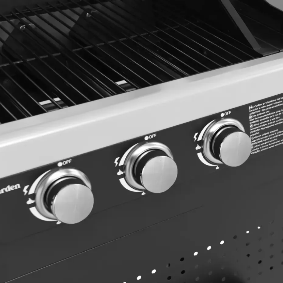 Happy Garden Gas barbecue VESUVIO - Zwart - Staal
