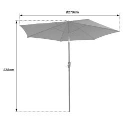 Happy Garden Parasol HAPUNA - Rood - Aluminium