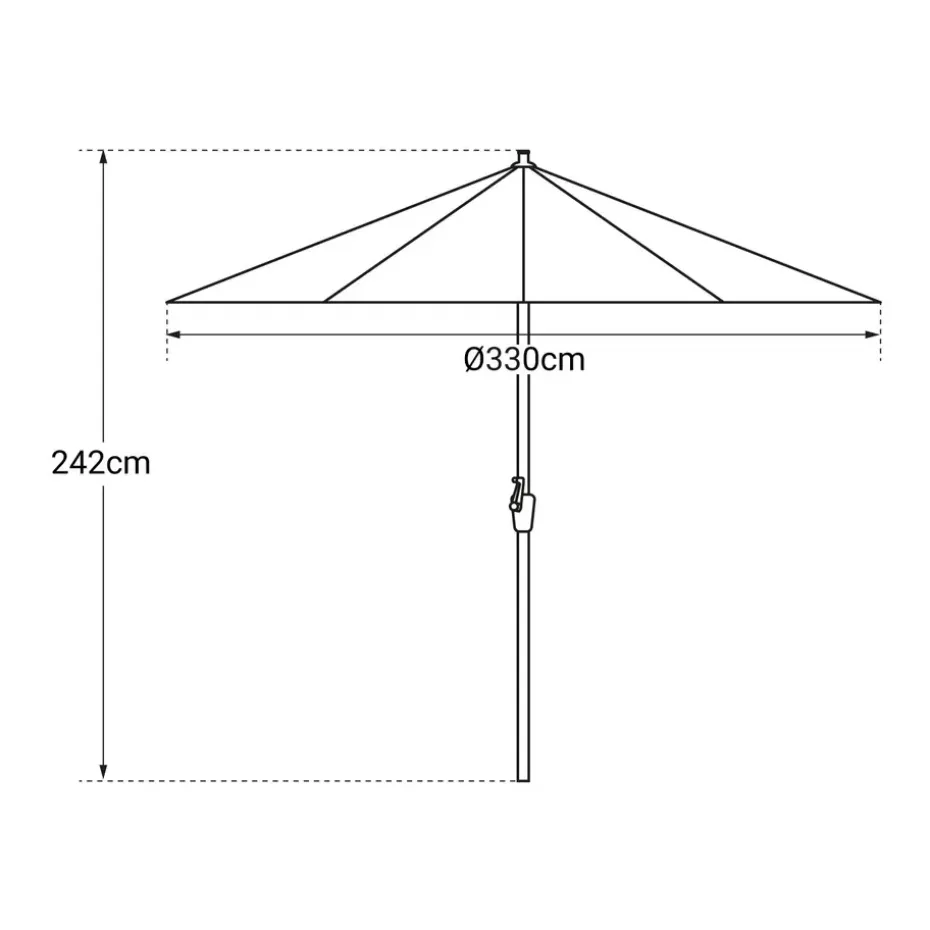 Happy Garden Parasol HAPUNA - Bruin - Aluminium