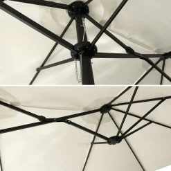 Happy Garden Parasol LINAI - Beige - Stof