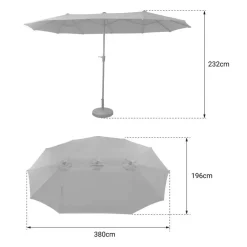 Happy Garden Parasol LINAI - Bruin - Stof