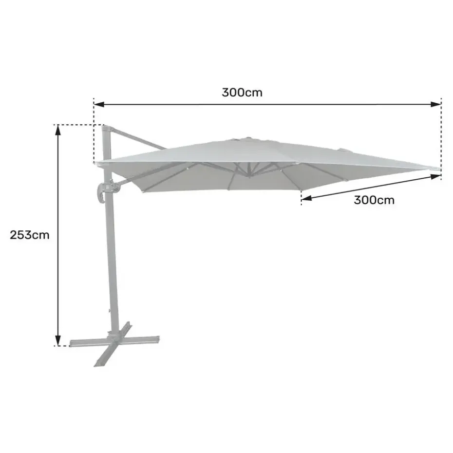 Happy Garden Parasol MOLOKAI - Beige - Aluminium