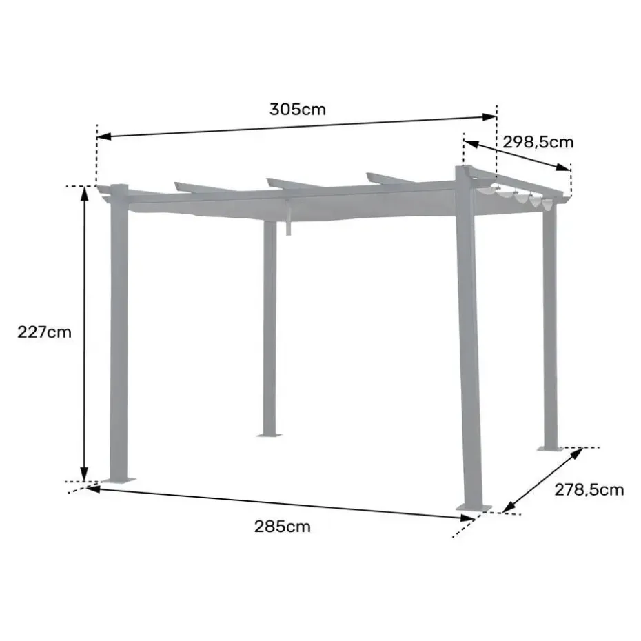 Happy Garden Pergola CASSIS - Beige - Aluminium