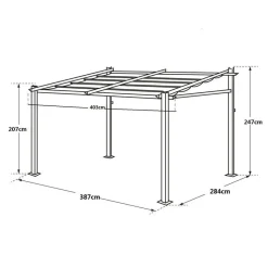 Happy Garden Pergola FRÉJUS - Beige - Aluminium