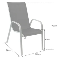 Happy Garden Stoel MARBELLA - Groen - Aluminium