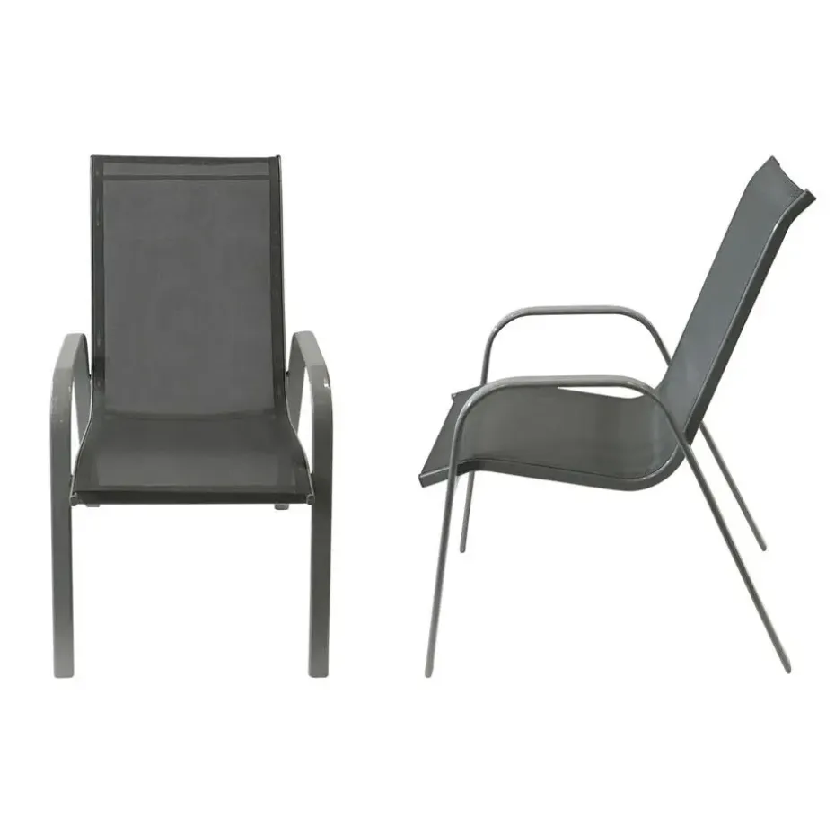 Happy Garden Stoel MARBELLA - Grijs - Aluminium