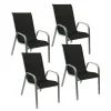 Happy Garden Stoel MARBELLA - Zwart - Aluminium