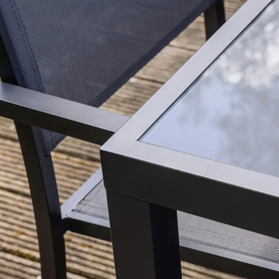 Happy Garden Tuinmeubilair BERGAMO - Grijs - Aluminium