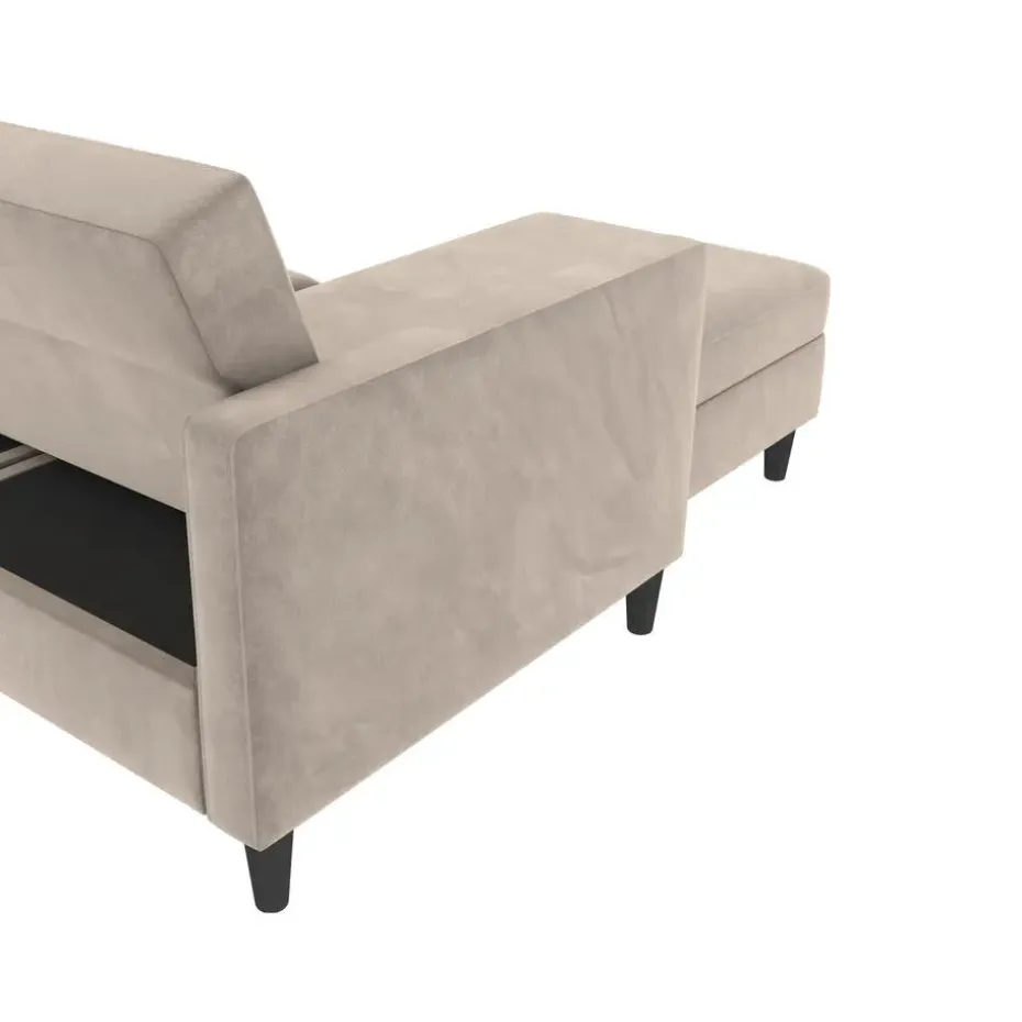 Hartford - 3-zits slaapbank in taupe fluweel
