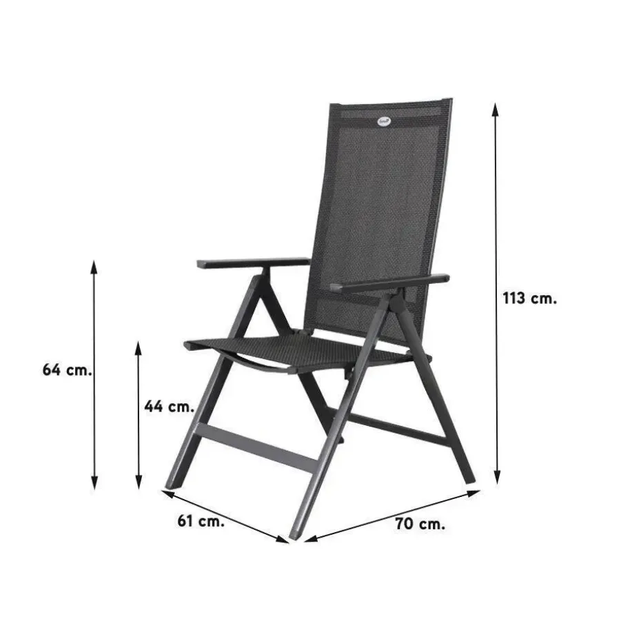 Hartman Napoli/Comino verstelbare tuinset (7-delig) - 223x105 cm