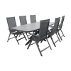 Hartman Napoli/Soreno deens ovale verstelbare tuinset 240x110 cm. - Licht grijs