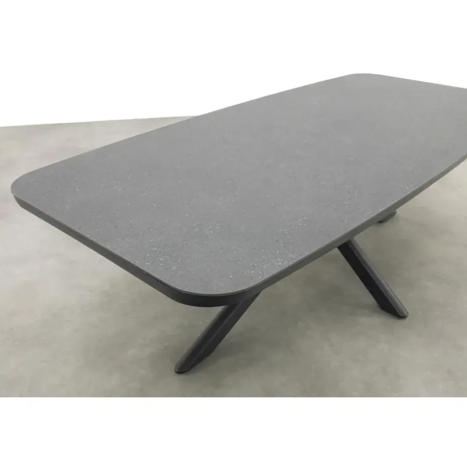 Hartman Napoli/Soreno deens ovale verstelbare tuinset 240x110 cm. - Licht grijs