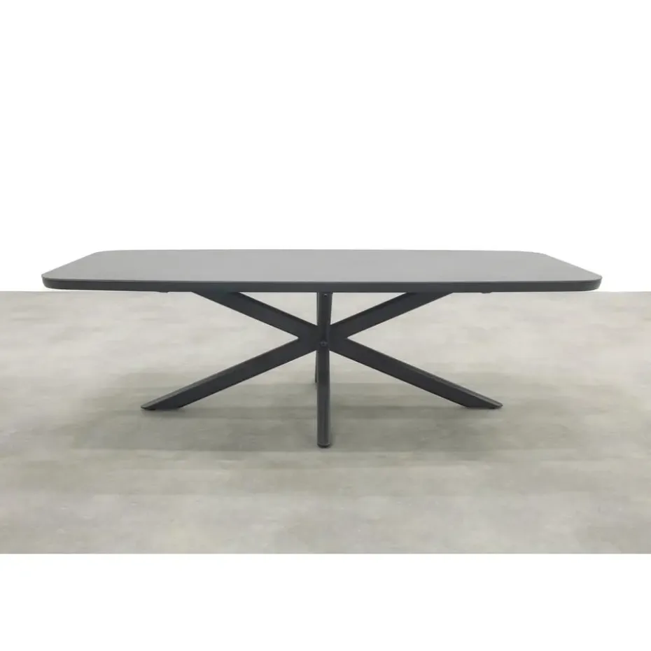 Hartman Napoli/Soreno deens ovale verstelbare tuinset 240x110 cm. - Licht grijs