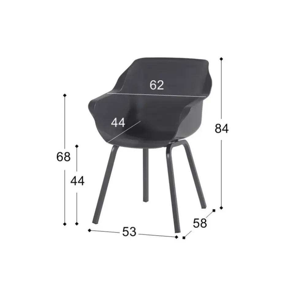 Hartman Sophie Element dining armstoel- Xerix - 4 st.