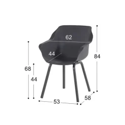 Hartman Sophie/Silva houtlook 240x115 cm. ovale tuinset - 7-delig