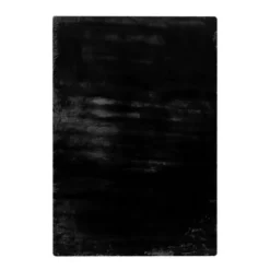 Heaven Fluffy Soft - Vloerkleed Hoogpolig - Effen Tapijt - Zwart - 160x230 CM