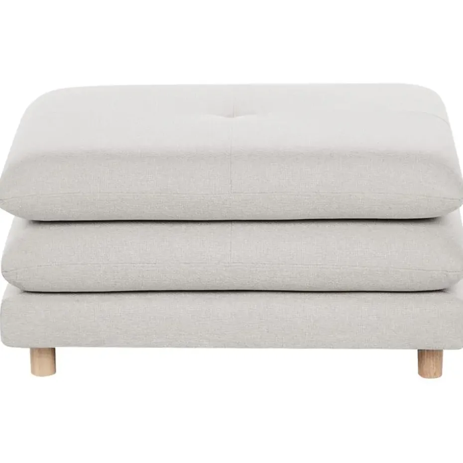 HEDEN - Ottomaan - Beige - Polyester