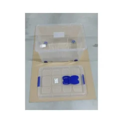 Hega Hogar Opbergbox met deksel/wieltjes - 55L - kunststof