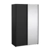 Hioshop Catania schuifdeurkast 2 deuren 120x200cm mat zwart