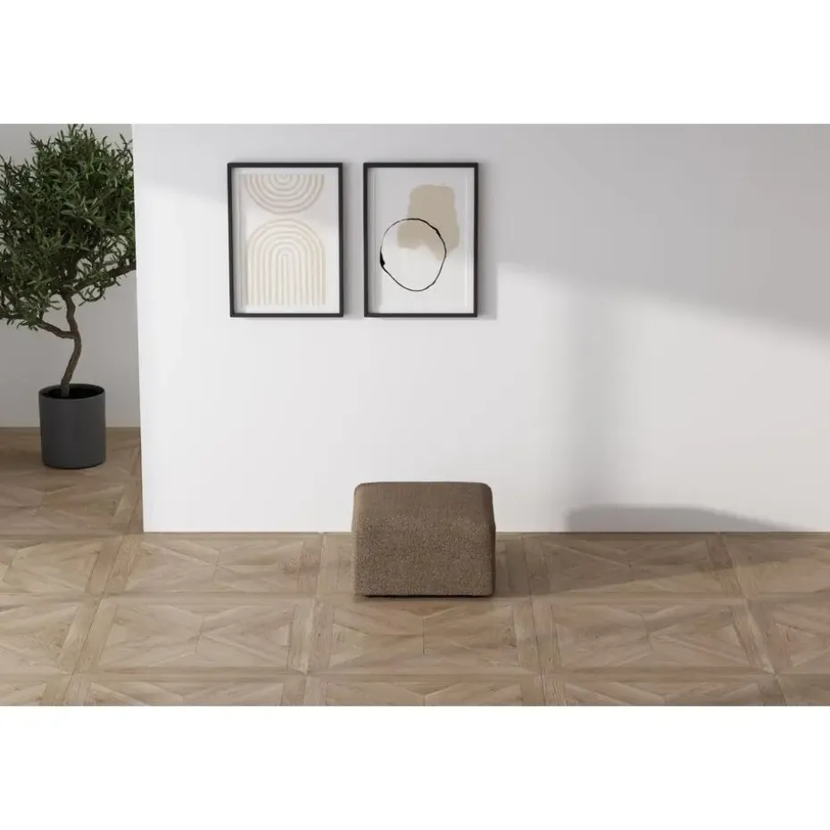 Hioshop Cubic poef bruin