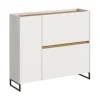 Hioshop Drive schoenenkast 1 deur- 2 vouwdeuren wit