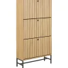 Hioshop Dylan schoenenkast 3 lades natuur