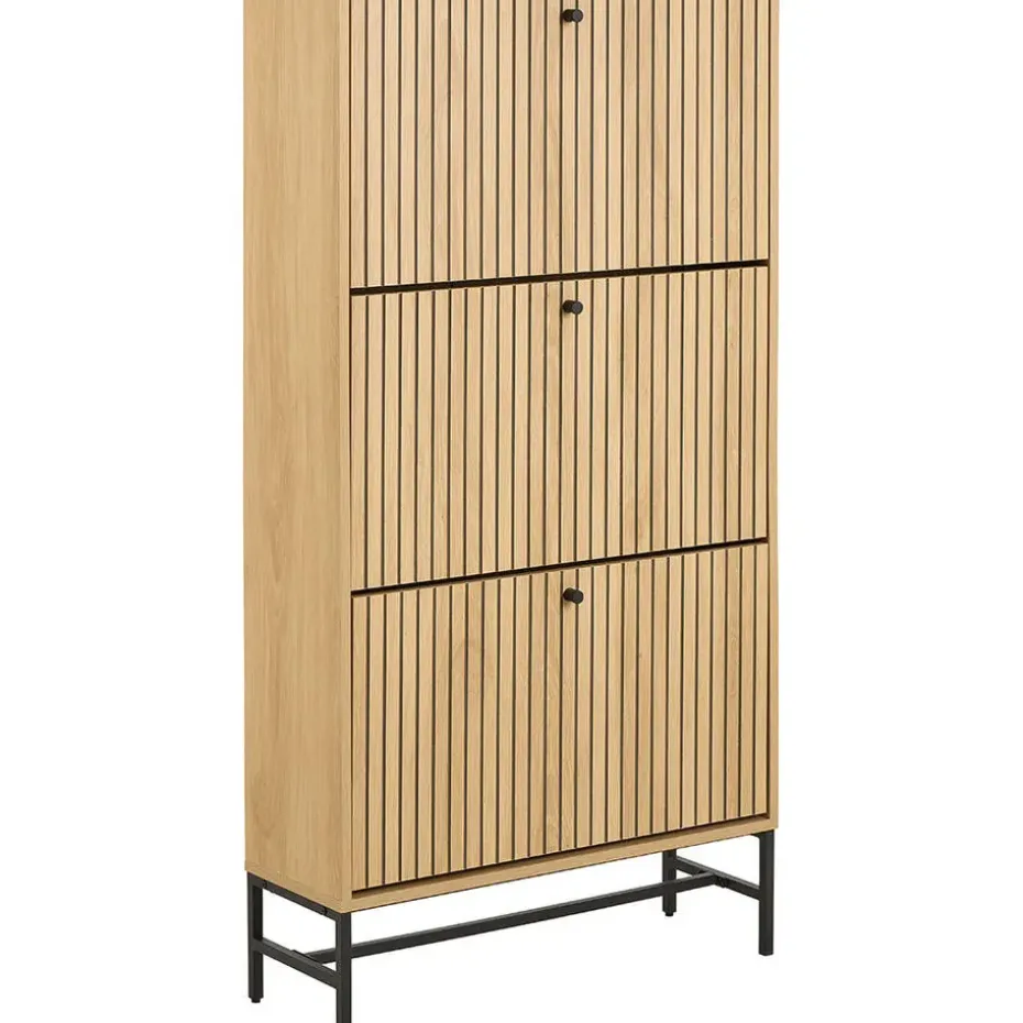 Hioshop Dylan schoenenkast 3 lades natuur