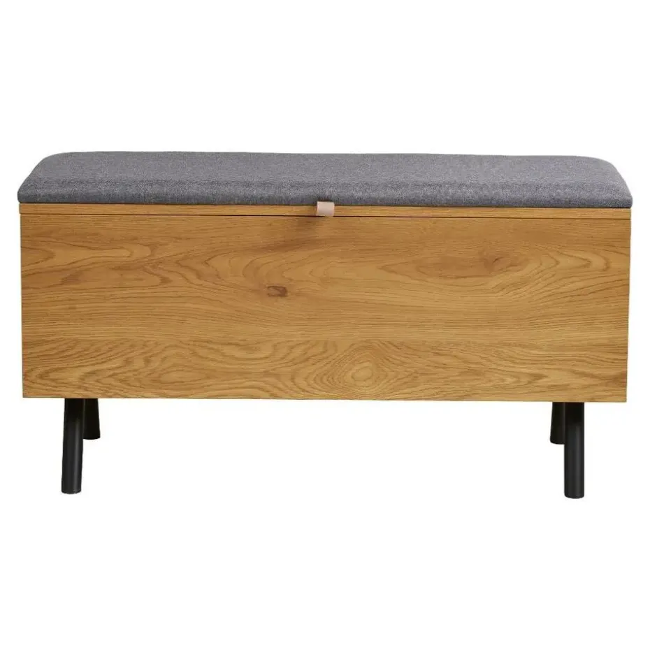 Hioshop Elna bank met opbergruimte eikendecor