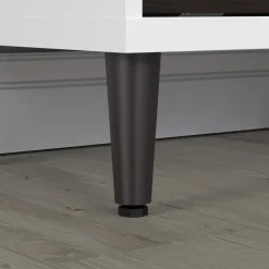Hioshop Evolution wandkast 3 deuren- 6 planken wit- zwart