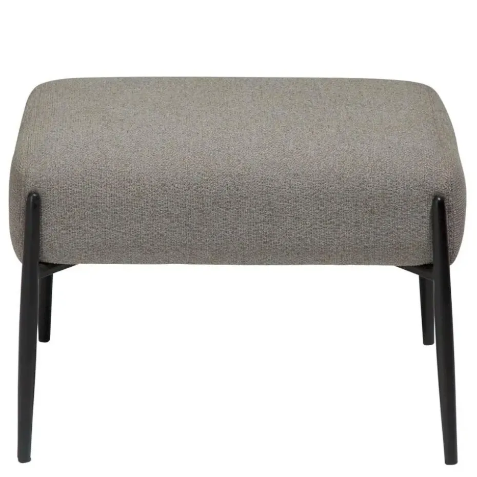 Hioshop Glam Dan-Form poef bouclé lichtbruin