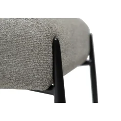 Hioshop Glam Dan-Form poef bouclé lichtbruin