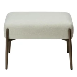 Hioshop Glam Dan-Form poef bouclé wit