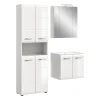 Hioshop Ice badkamer I77 inclusief verlichting wit hoogglans- wit