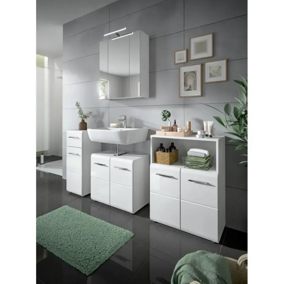 Hioshop Ice badkamer I66 wit hoogglans- wit