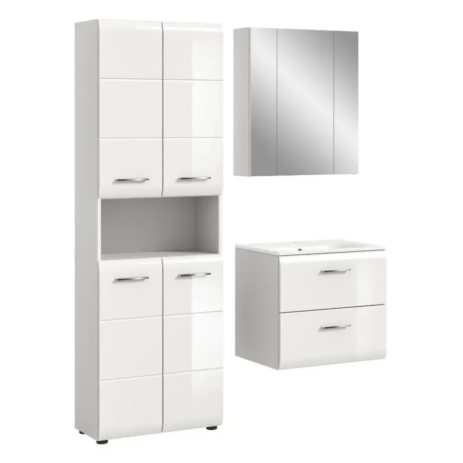 Hioshop Ice badkamer I55 wit hoogglans- wit